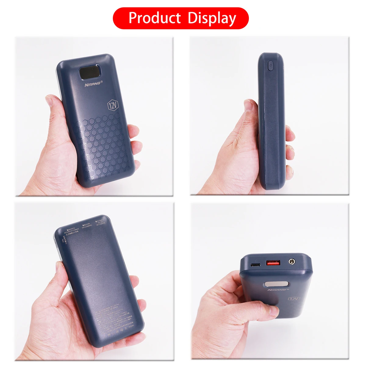 Power Bank 12V 20000mAh digital display Fast Charging Powerbank External Battery Pack For iPhone Xiaomi Fan Vest Air Clothing