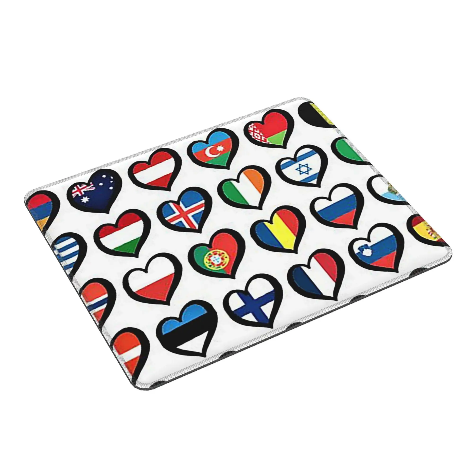 

Конкурс песен Евровидение Флаги Сердца ESC EBU Eurofan Коврик для мыши Компьютерная клавиатура Коврик для мыши Геймер ПК Ноутбук Настольный коврик Настольные коврики