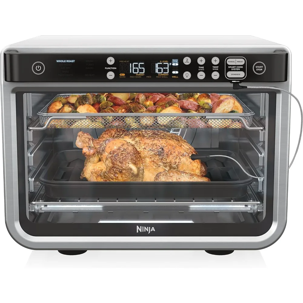 

DT251 Foodi 10-in-1 Smart XL Air Fry Oven, Bake, Broil, Toast, Roast, Digital Toaster, Thermometer, True Surround Convection up