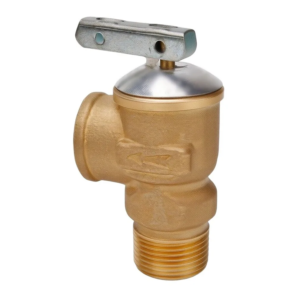 3/4 Inch FNPT Brass Automatic Pressure Relief Valve 30 PSI For Boiler Hot Water Heater Hydronic Heating System Safety Part
