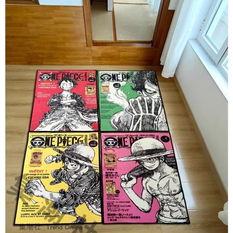 

Cartoon Anime One Piece Cute Luffy periphery Bedroom Floor carpet Creative Tea Table Floor Mat Living Room Decoration