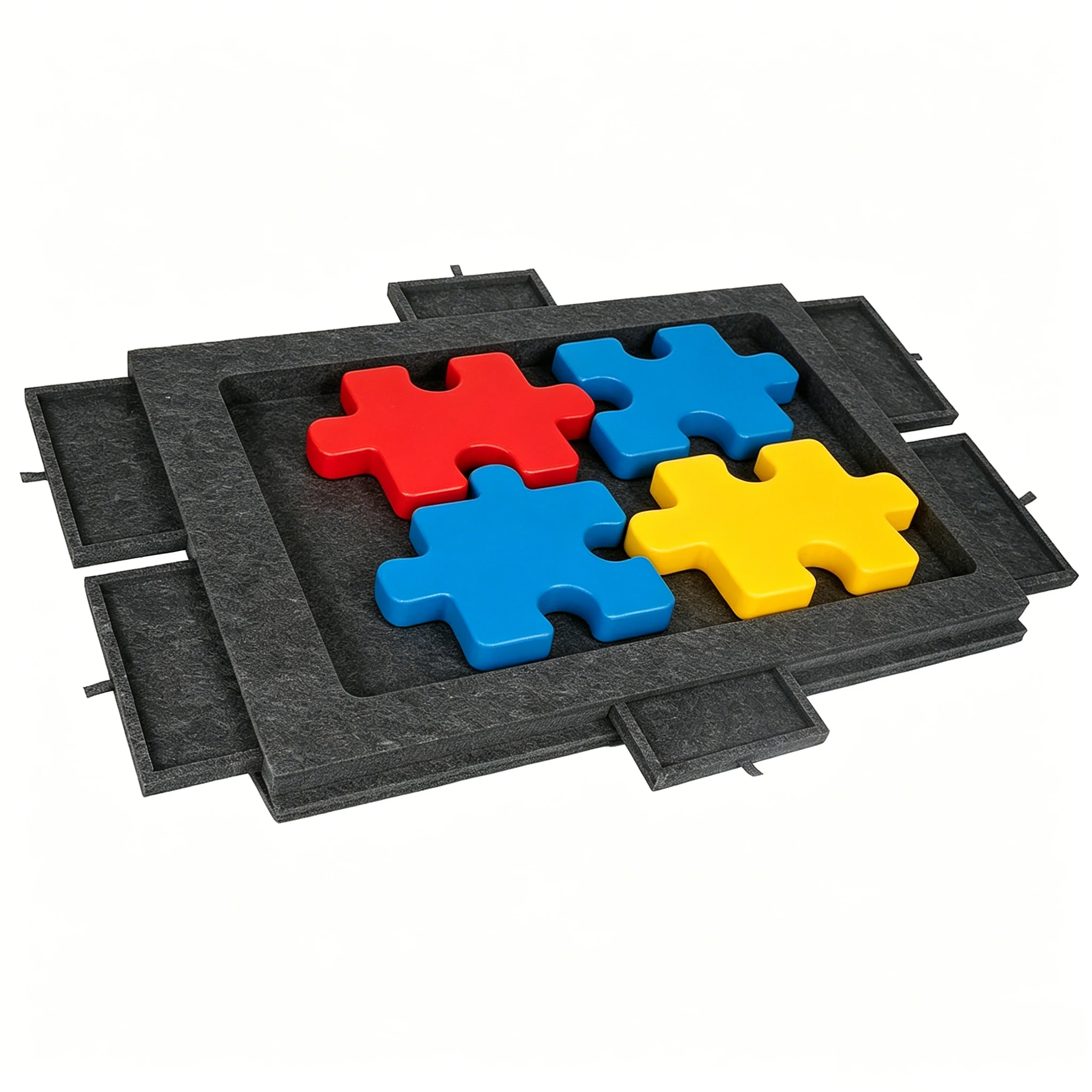 Faltbare Puzzle-Matte aus Filz, Rutschfestes Design mit Neigungsfunktion, Verstärkte Aufbewahrungsmatte mit Ständer, Tragbare 1000-Teile Puzzle-Matte