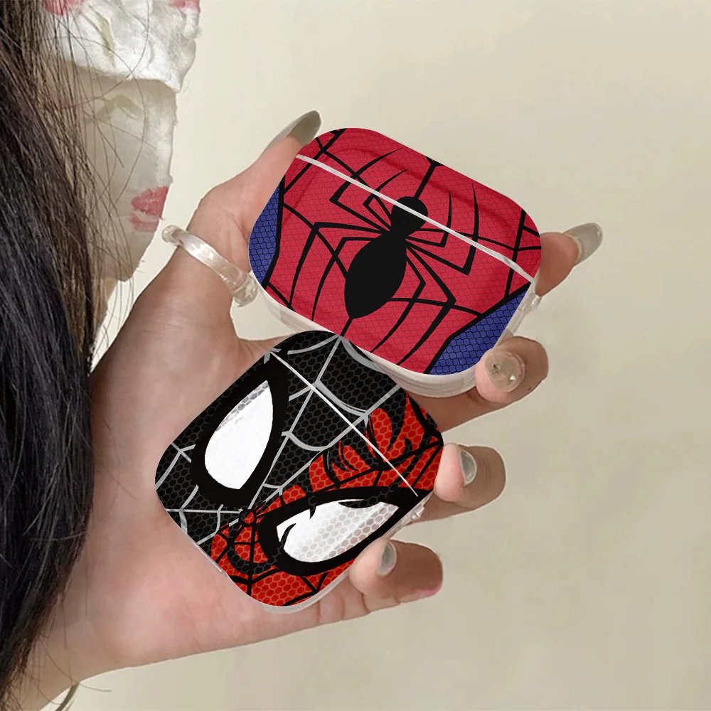 Anime Cool Spiderman Transparente Silikonhülle für Airpods 4 3 Pro 2 1 Kabellose Kopfhörer Pro2 Schutzhüllen