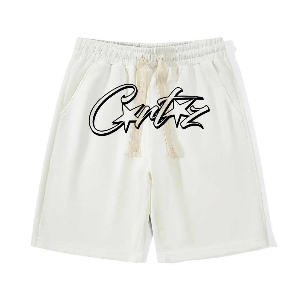 Short en coton à imprimé floral pour hommes, style de rue, simple, carillon décontracté, noir uni, proximité sportive, vêtements pour hommes, nouveau, 2024