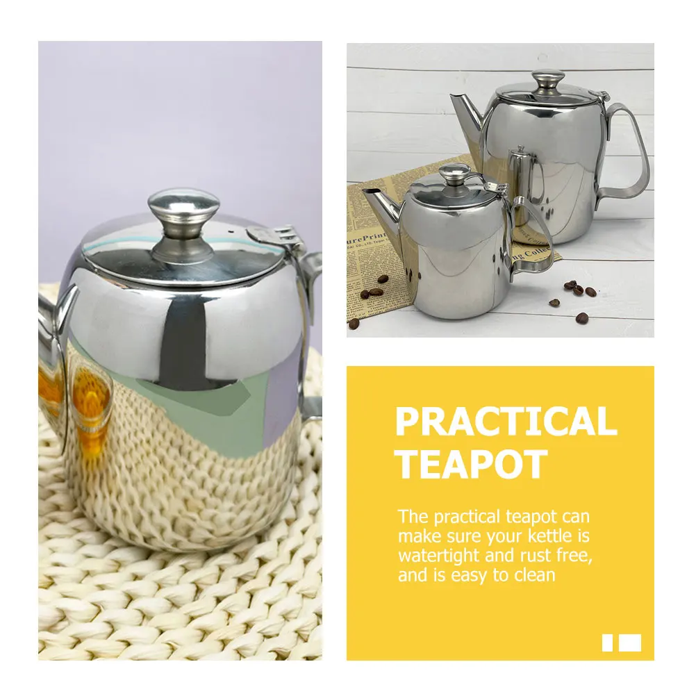 

Stainless Steel Tea Pot Large Capacity Modern Decorative Teapot for Home Office Loose Tea Oil Container Teapot