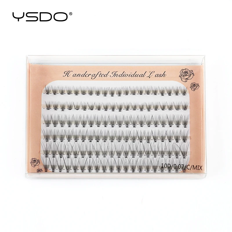 YSDO 6 Rows Natural Eyelash Extension Soft Volume Faux Cils 10D Cluster Individual Lashes Makeup Fake Eyelashes Tools Cilia