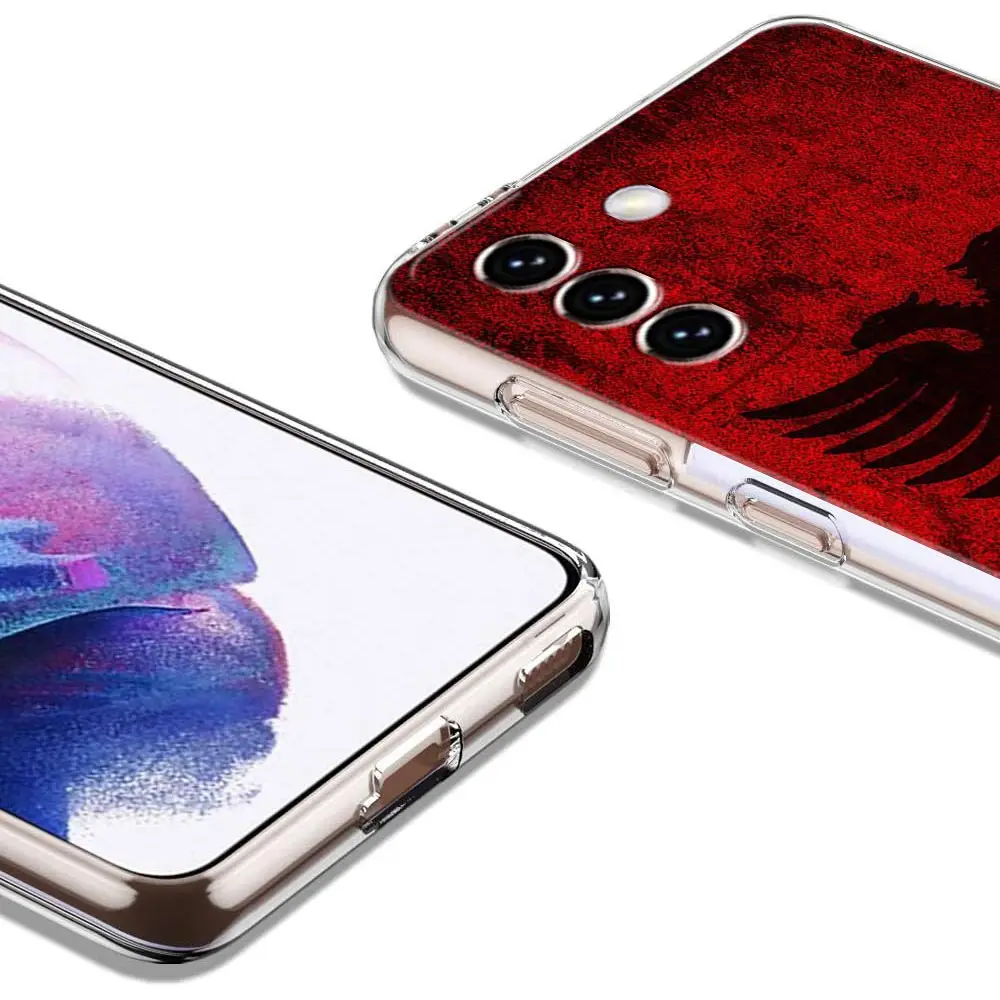 Albania Albanians Flag Clear Silicone Phone Case For Samsung Galaxy S23 S22 5G S20 Ultra S21 FE 5G S10E S9 S8 S10 Plus Cover