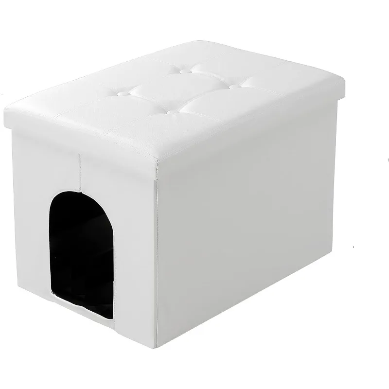 

Cat Litter Box Enclosure Furniture Hidden，Dog Proof，Waterproof Inside/Easy Clean，Easy Assembly，Odor Control