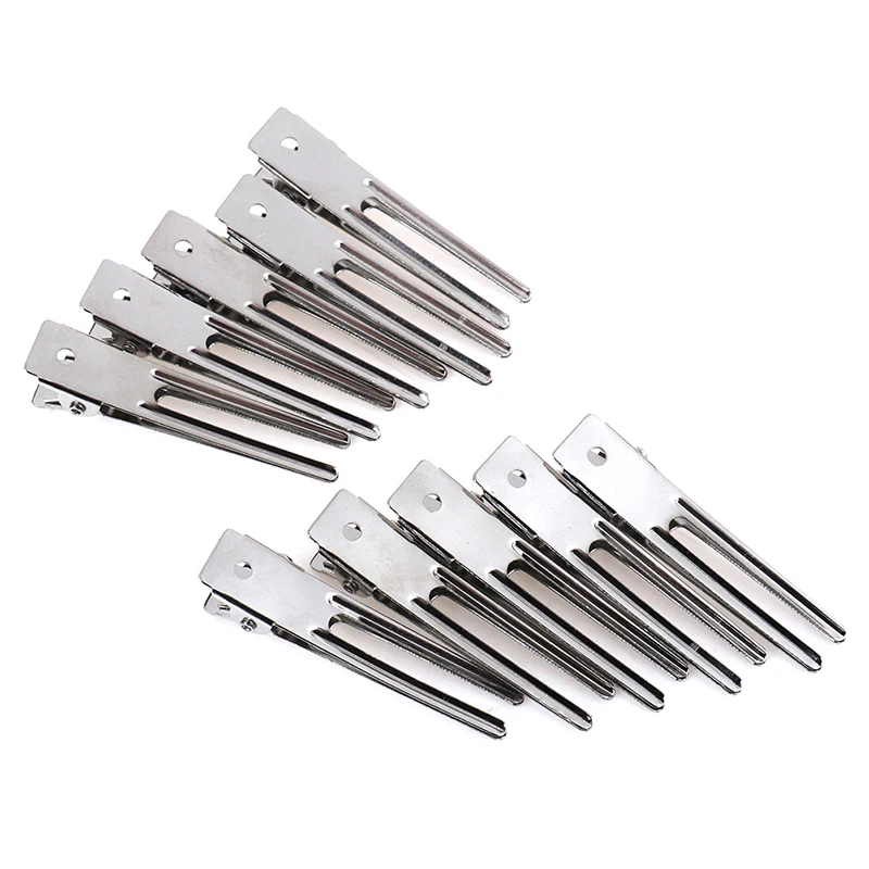 10pcs Single-point Crocodile Clips Equipped with Serrated Hair Bands and Metal Clips