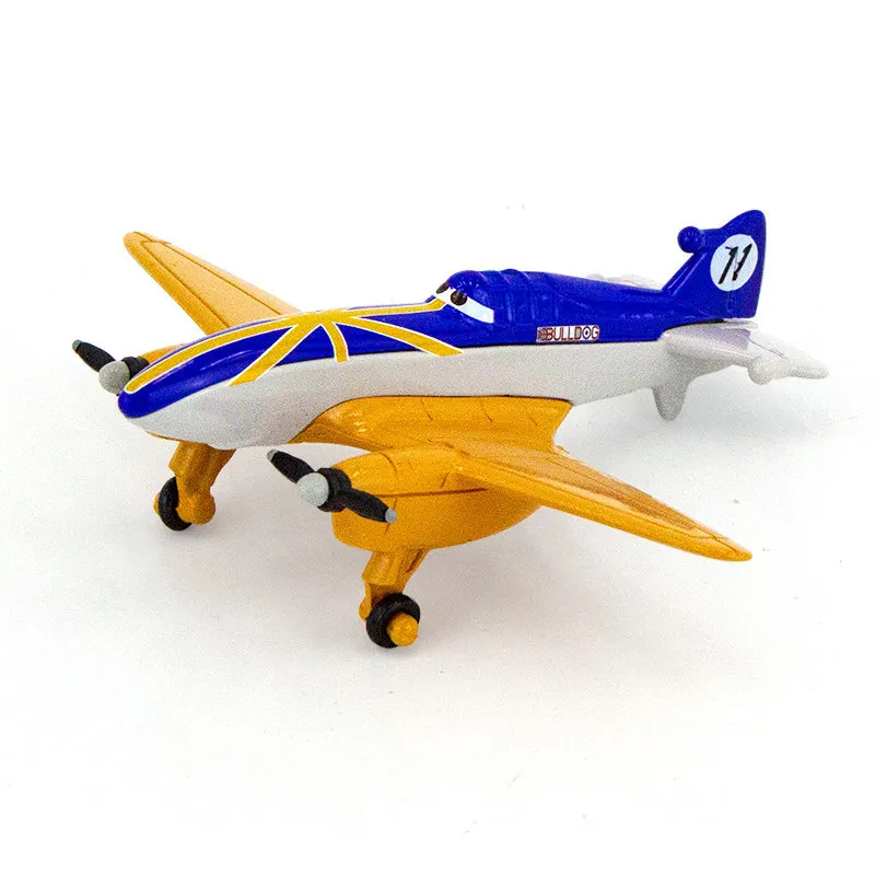 Disney-aviones Pixar Dusty Crophopper Echo Bravo Fighter Skipper, Avión de Metal No.7, modelo de juguete para niños, regalos de cumpleaños