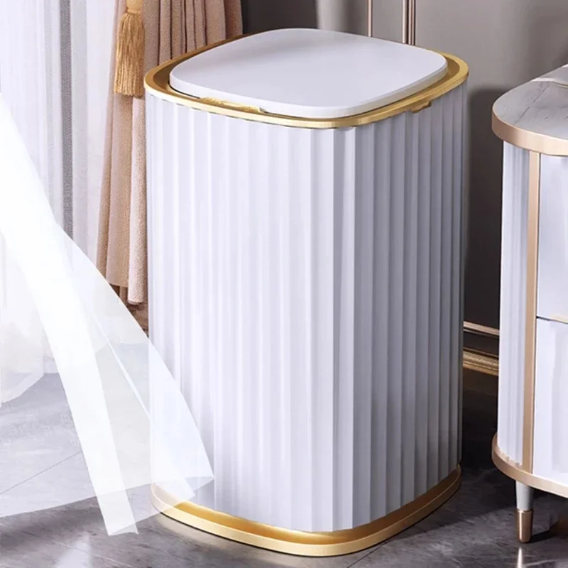 Smart Home Automatic Sensor Trash Can For Kitchen Bathroom Toilet Smart Trash Can Living Room Dustbin Wastebasket Waterproof Bin