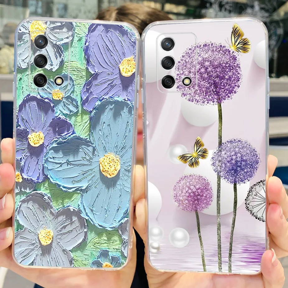 Funda trasera pintada de lujo para Oppo F19 Pro, funda de teléfono de TPU suave para Oppo F19 Pro Plus OppoF19 Pro + Capa de parachoques completa