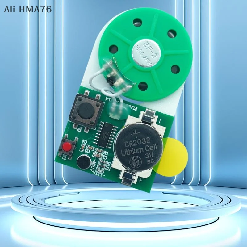 1Pc 25 Seconden Opnamemodule Knopbediening Compact Met Dubbelzijdige Plakband Opneembare Geluid Chip PCB