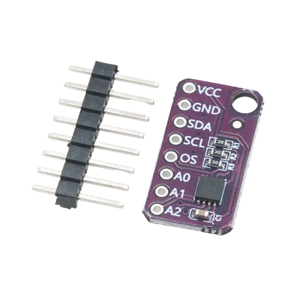 MCU-30205 MAX30205MTA Human Temperature Sensor Module I2C Output Low Power 600uA 2.7V-3. for 3v 22mm x 13mm Purple PCB