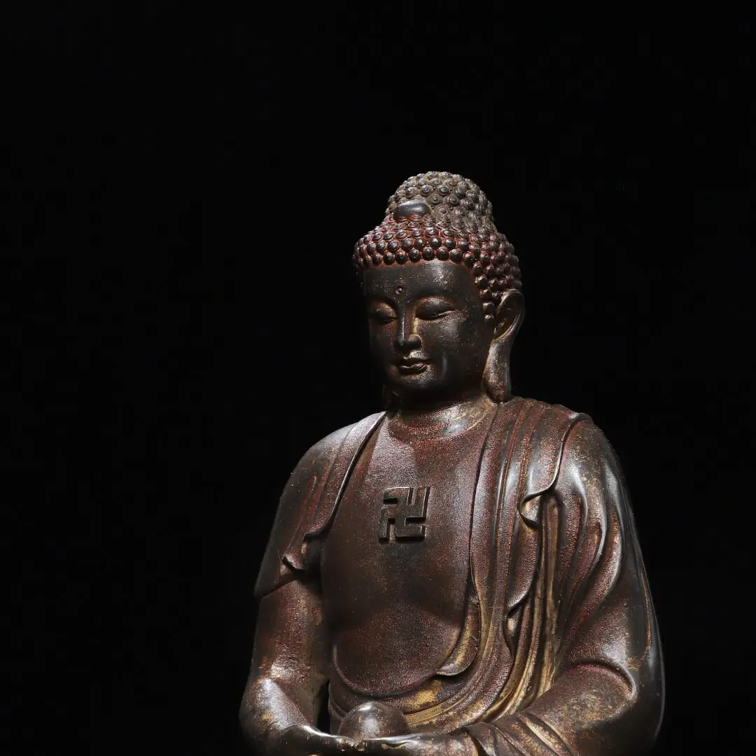 Brass Gold Gilded Vairocana Shakyamuni Amitabha Medicine Buddha Living Room Temple Decor