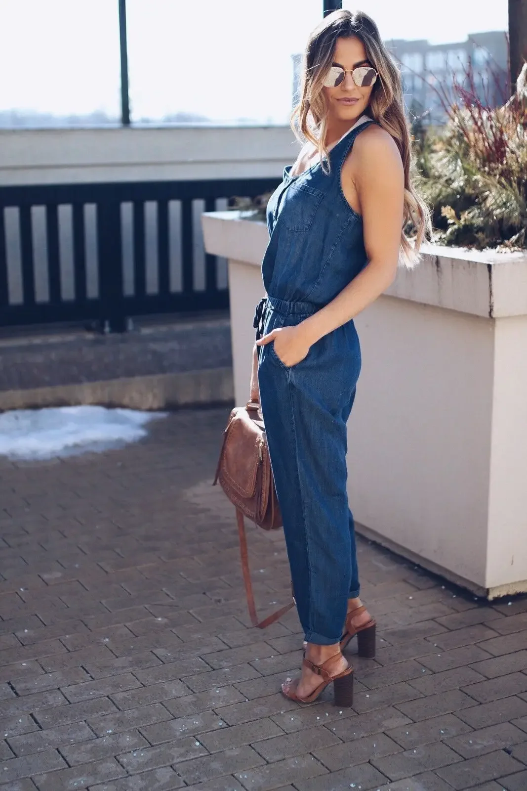 TEELYNN Boho Casual Loose Jumpsuits Women 2024 Beach O-neck Sleeveless Maxi Summer Jumpsuit Vintage Solid Cotton Female Overalls