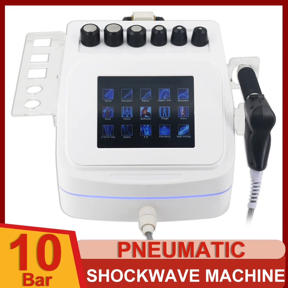 

New Pneumatic Shockwave Machine For Pain Relieve ED Treatment 10 Bar Shock Wave Device Tennis Elbow Body Massage Health Care