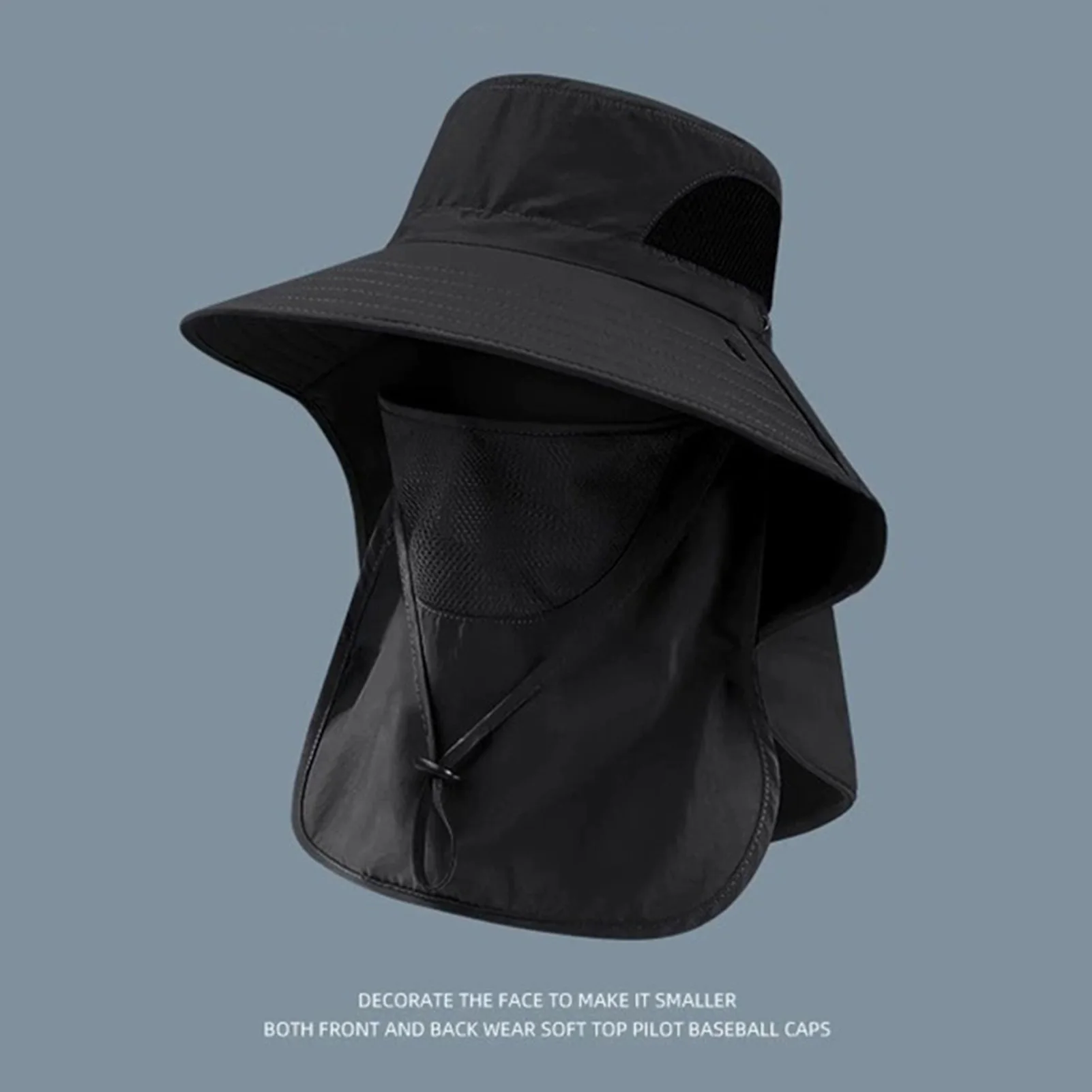 

Women's Bucket Hat with Neck Cover Breathable Wide Brim Summer UV Protection Hat for Travel Holiday Beach Playing