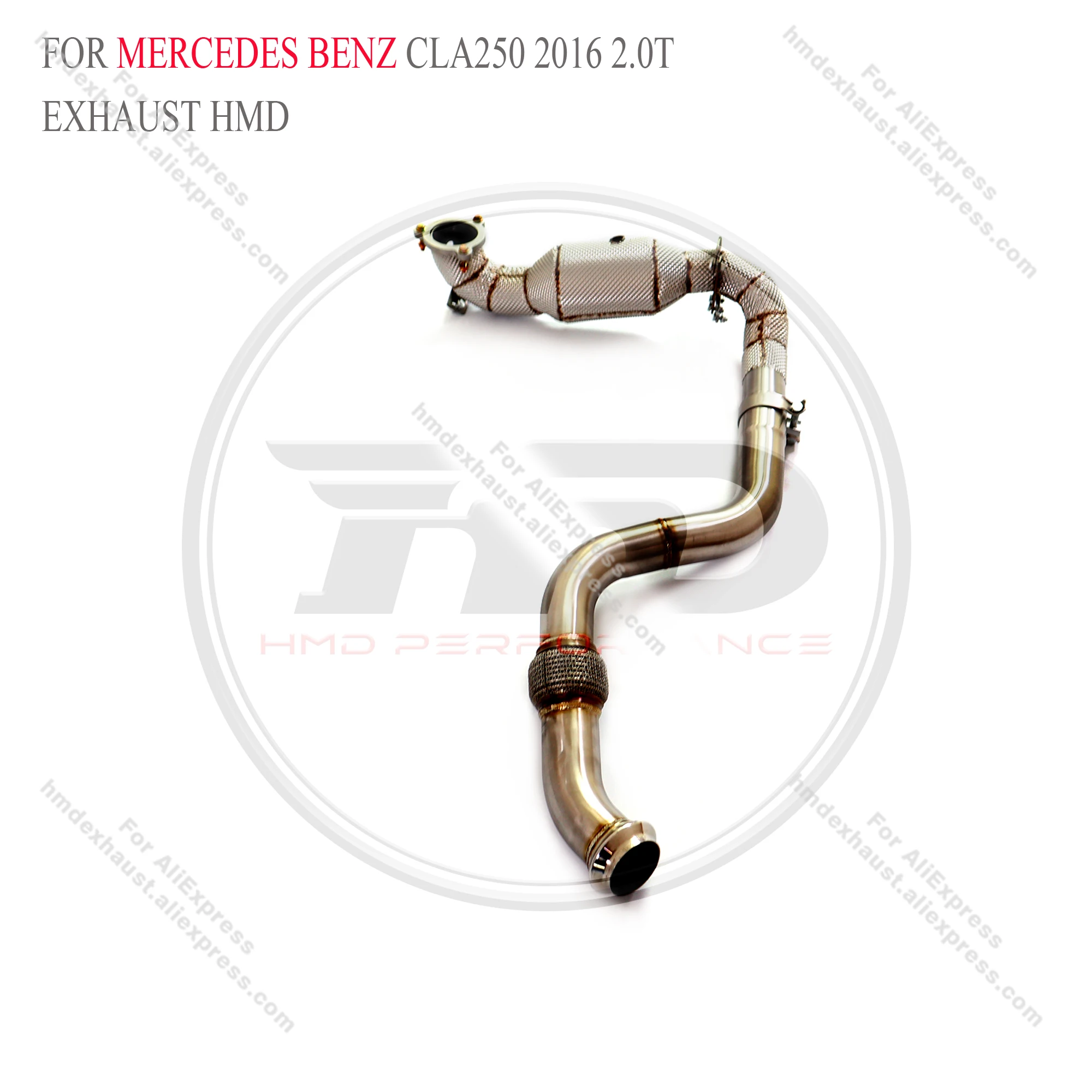 HMD Exhaust System High Flow Performance Downpipe for Mercedes benz CLA250 2016 2.0T With Heat shield