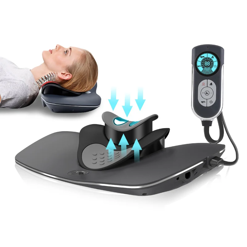 Neck Traction at Home Neck Stretcher Cervical Traction Neck Massager with Heat Therapy