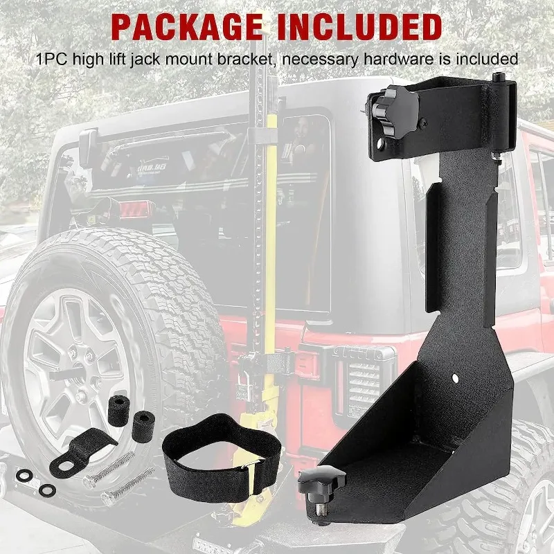 

High Lift Jack Mount Bracket for Jeep Wrangler JK 2007-2017, Rear Mounting Kit Off-Road Tailgate HIGH Mounts