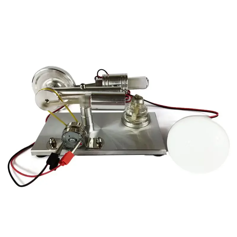 

Stirling engine, external combustion engine, steam engine model, high-power engine toy, colorful LED physics DIY