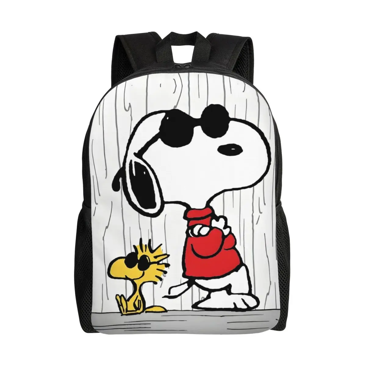 

Custom S-Snoopys With Woodstock Laptop Backpack Women Men Basic Bookbag for School College Student Bags