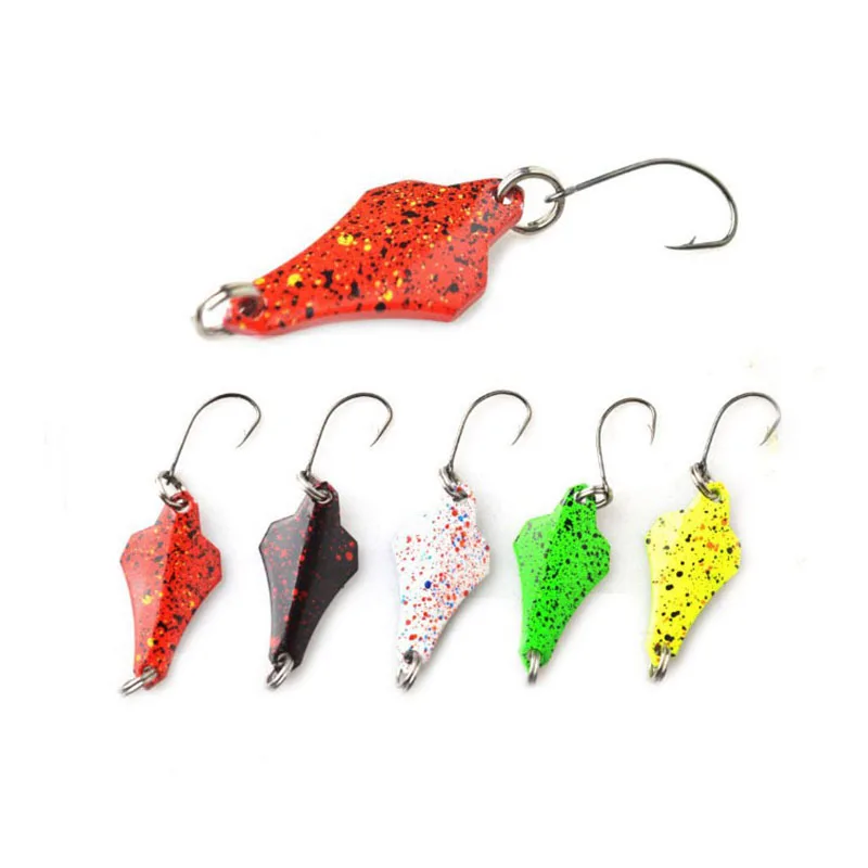 Fishing Spoons Metal Trout Lures  1.8g 3g 28mm Small Hard Bait Sequins Spinner Fishing Spoon with Single Hook