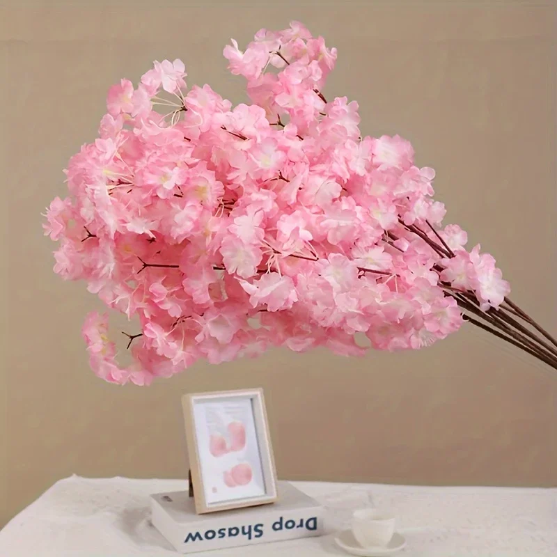 Künstliche Kirschblüte, rosa, weißer Kirschbaum, Seidenblume, Frühlingskirsche, DIY Bonsai-Bogen, Hochzeit, Requisiten, Heimdekoration – Detail 7