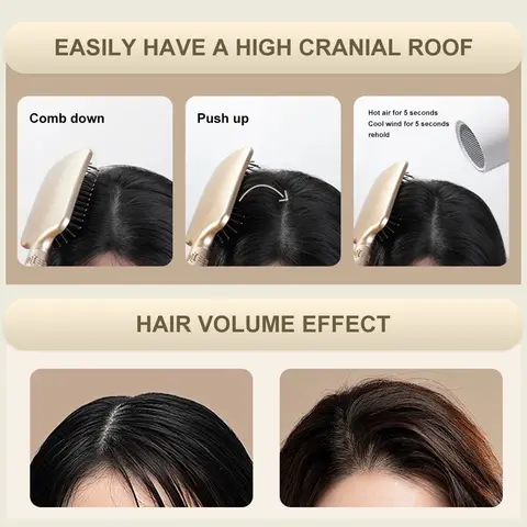 CALIYI Hårmassage Luftkudde Kam Borste Hårbotten Hårborste Redning Antistatisk Salong SPA Frisör Stylingverktyg Oval Rund 10 best sales guld hårborste - №7