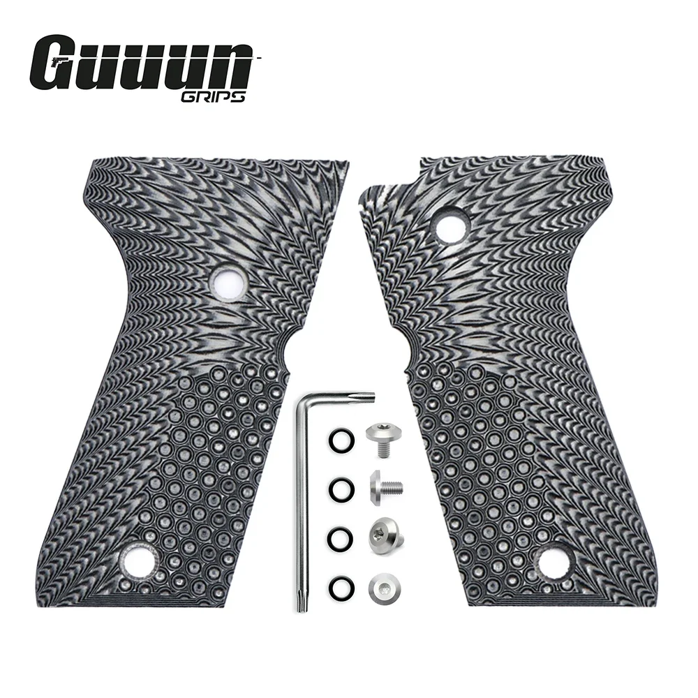 Guuun G10 Grips for Beretta 92 /96 Compact, Eagle Wings Texture - Include screws