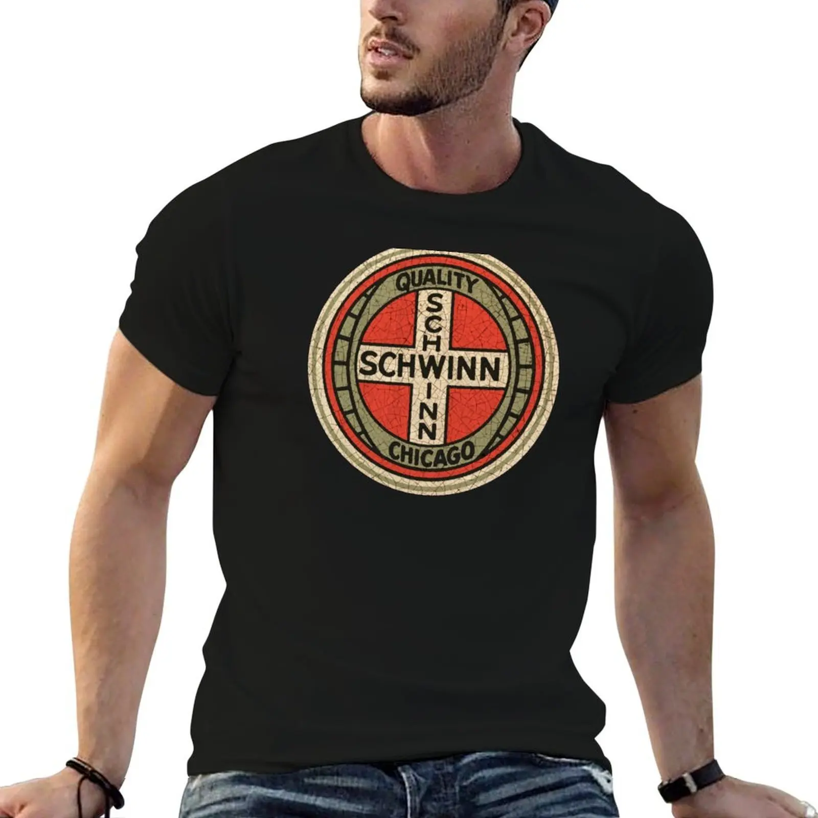 

Schwinn Vintage Bicycles Chicago USA T-Shirt man t shirts for men t shirt man luxury T-Shirt