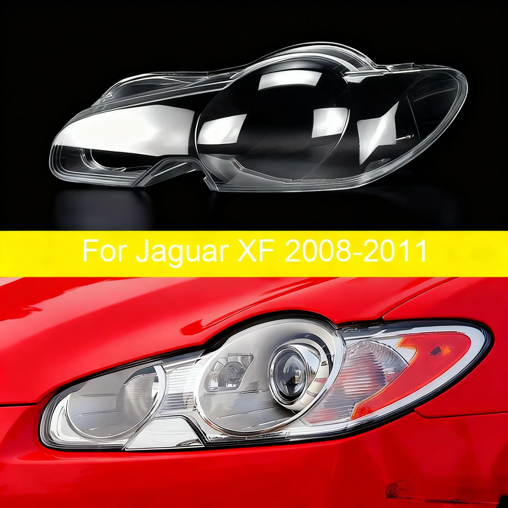 Car Headlight Cover Headlamp Lens Transparent Lampshades Shell Replace The Original Glass For Jaguar XF 2008 2009 2010 2011 X250