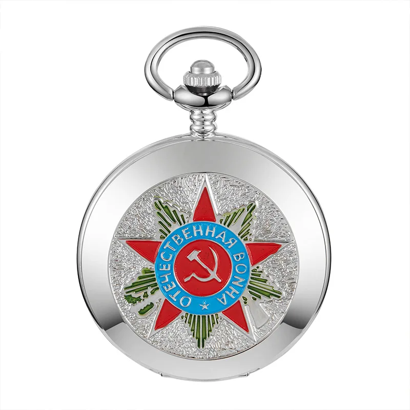 Retro Classic Badge Logo Commemorative Flip Large Dial Semi-automatic Mechanical Pocket Watch Factory Direct Sales