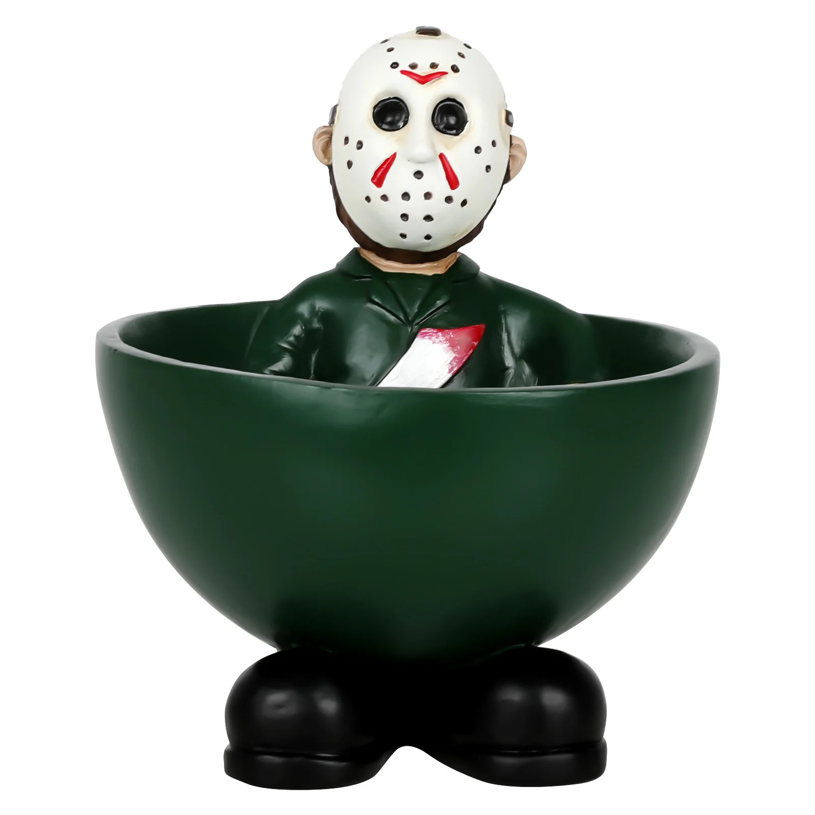 Jason Fruit Plate Cosplay Horror Role Resin Candy Bowl Decoration Halloween Party Terror Ornament Toy Tray Accessory Prop