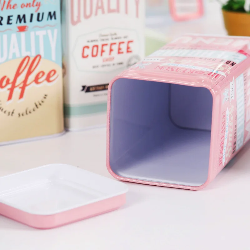 Vintage Amerikanische Stil Metall Zucker Tee Kaffee Box Dichtung Weißblech Box Küche Lagerung Organzier Candy Box Platz Dosen Tanks