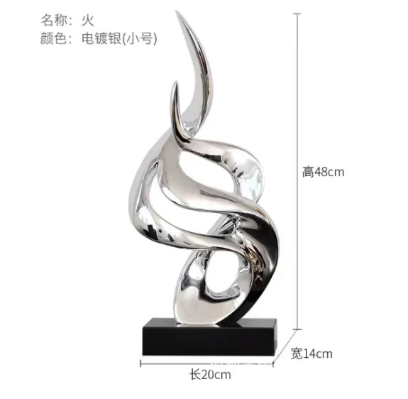 

PLATING RESIN TWISTED SHAPE SCULPTURE WITH BLACK MARBLE BASE FIGURINES CRAFT ABSTRACT ORNAMENT IN HOTEL HOME DECOR ACCESSORIES