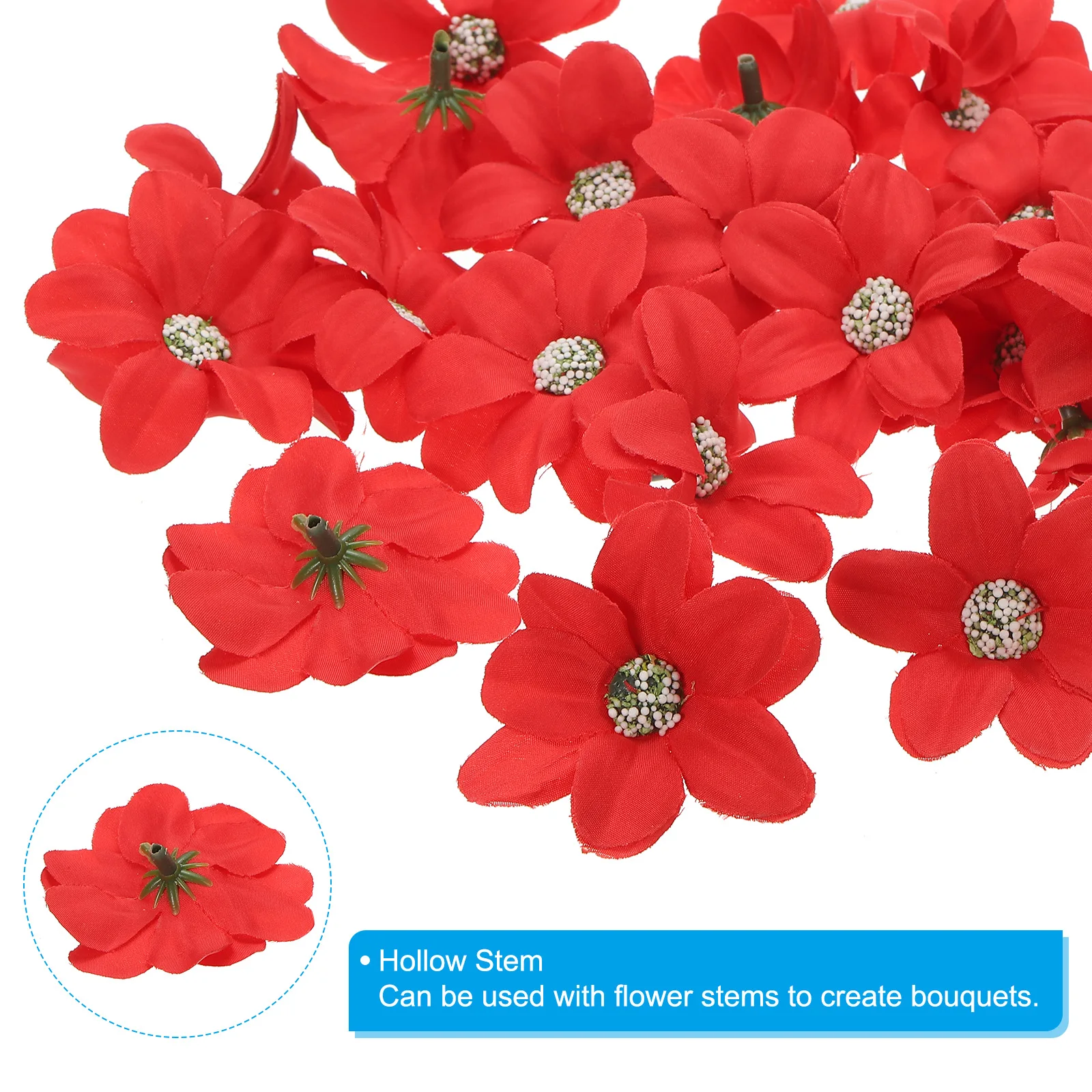 50 Stuks Faux Bloemhoofdjes Nep Chrysant Bloesem Hoofd Bulk Voor Diy Guirlande Hoofdtooi Bruiloft Verlovingsfeest Home Decor