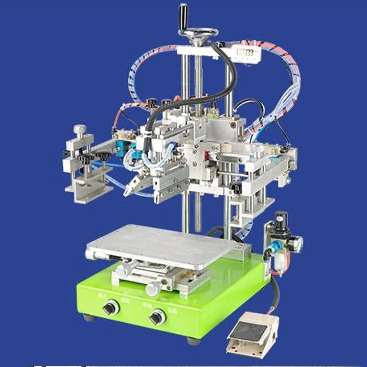 D709高効率半自動スクリーン印刷機、精密印刷のための調整可能な回転式作業台