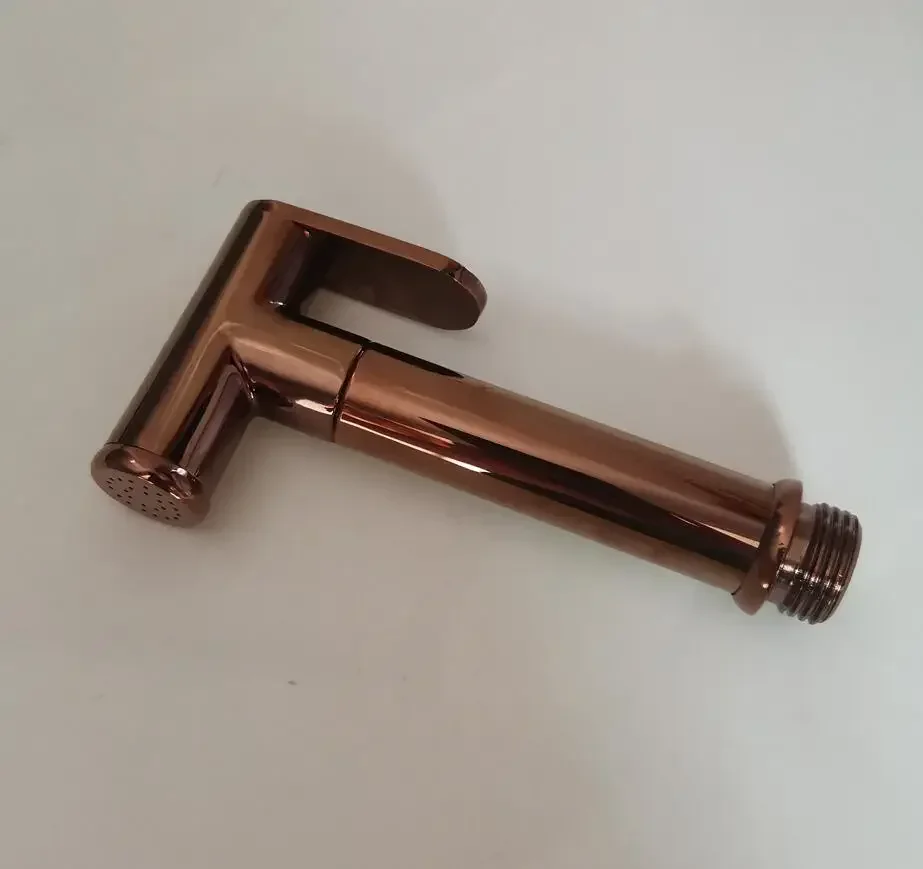 glanzend Rose Gold Hand Bidet Sproeier Roestvrijstalen Douche Kit Toilet Bidet Shattaf Koperen Ventiel Jet Set Douchekop