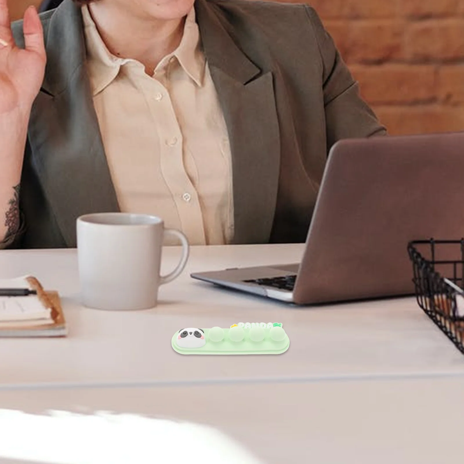 Clips organizadores de cables Panda autoadhesivos para escritorio, hogar, oficina, Cable de alimentación USB, soporte de gestión de cables, Clips para cables
