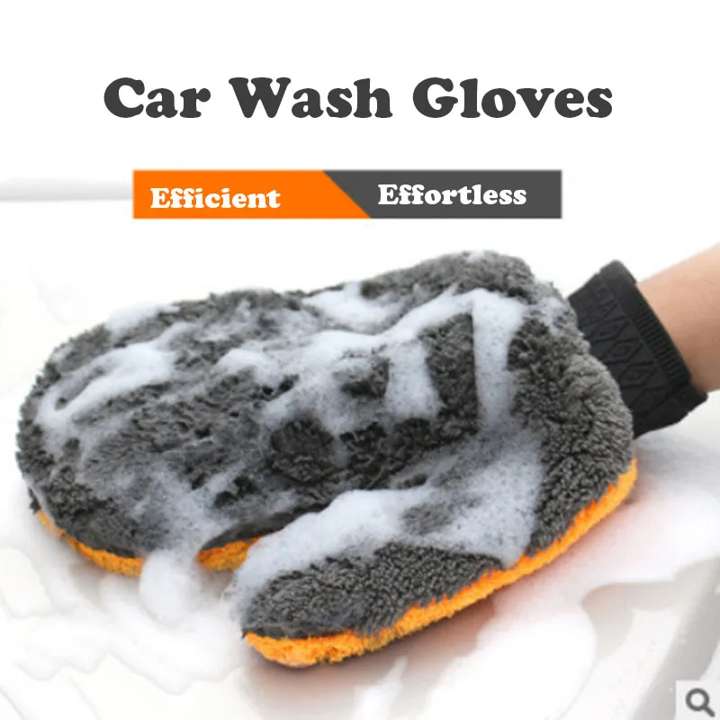 

Waterproof Car Wash Microfiber Chenille Gloves Thick Car Cleaning Mitt Wax Detailing Brush Auto Care Double-faced Glove