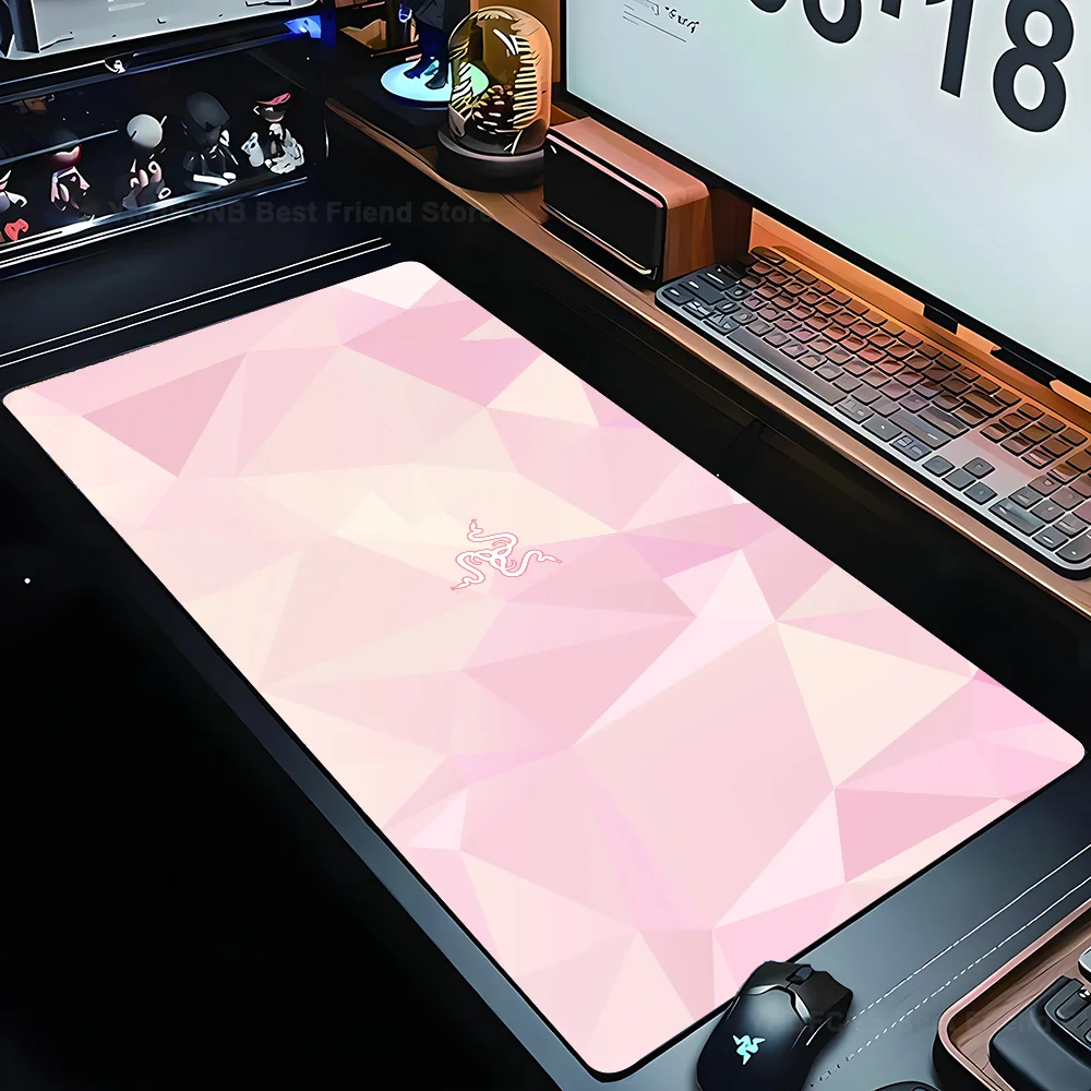 

Razer Pink Logo Mousepad Mouse Mat Desk Mat With Pad gaming accessories Prime Gaming XXL Keyboard Pad