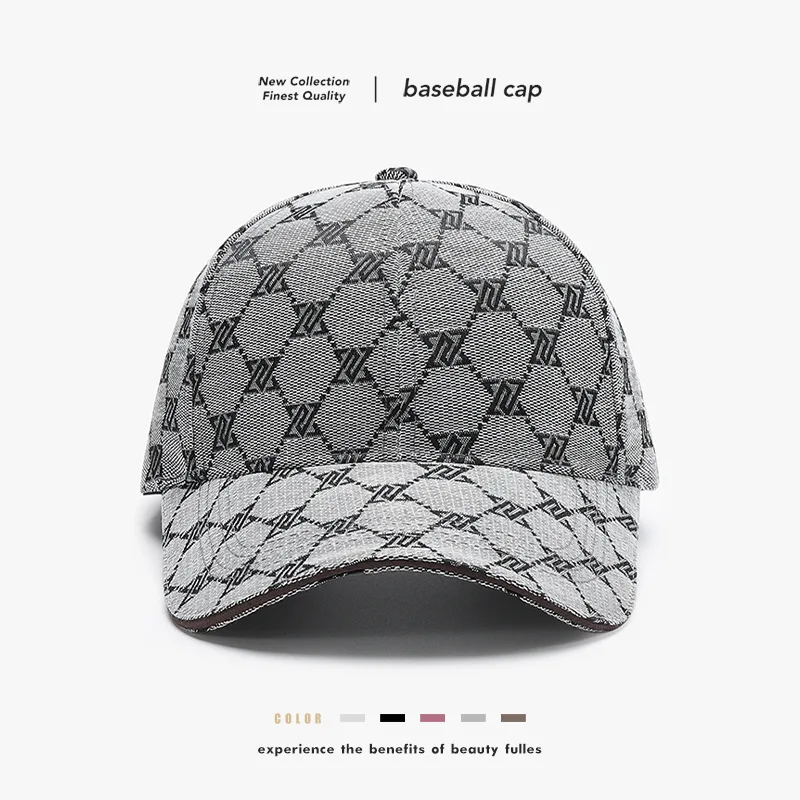 

New Upscale Hat Male Four Seasons Fashion Cotton Baseball Cap Female Trendy Hard Top Breathable Adjustable Outdoor Adult Sun Hat