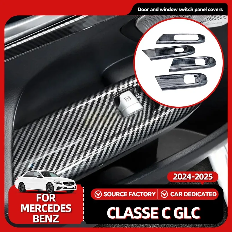 

Внутренние молдинги для Mercedes-Benz C GLC Class, внутренняя дверь, окно, панель переключателя, накладки X254 C254 W206 S206 2023 2024 202