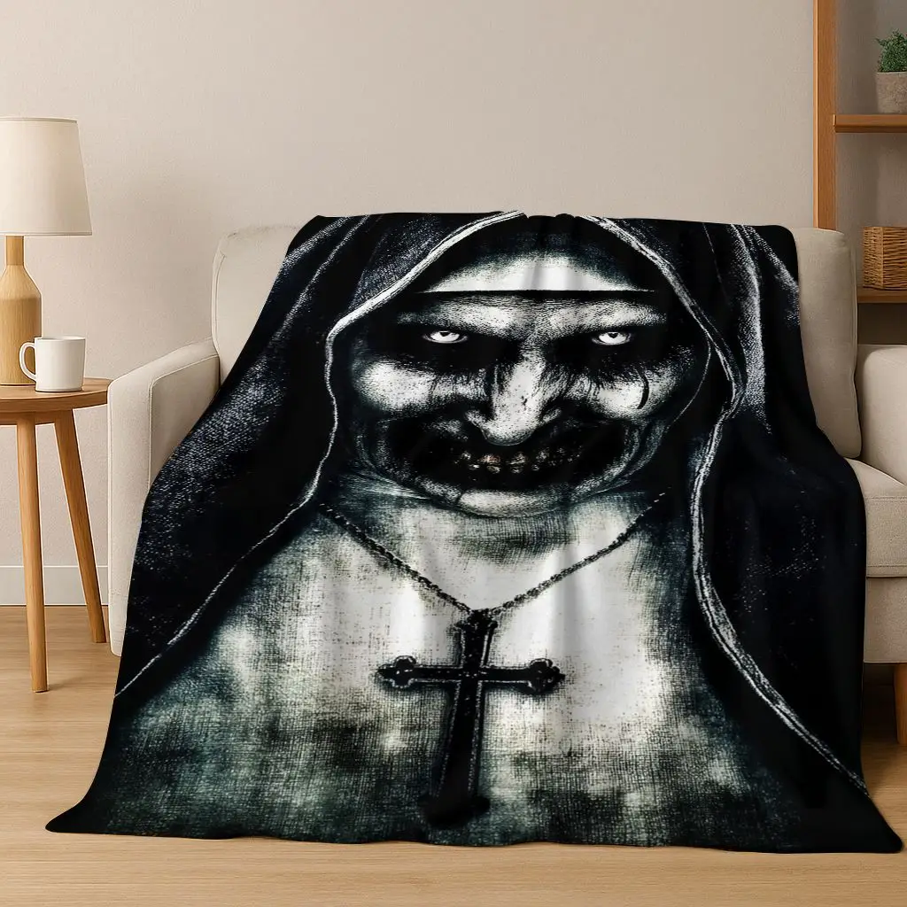 

3D Terrifying Ghost Spirit Apparition Specter Skull Gothic Flannel Blanket,Cozy Soft Throw Blanket for Home Bedroom Bed Sofa