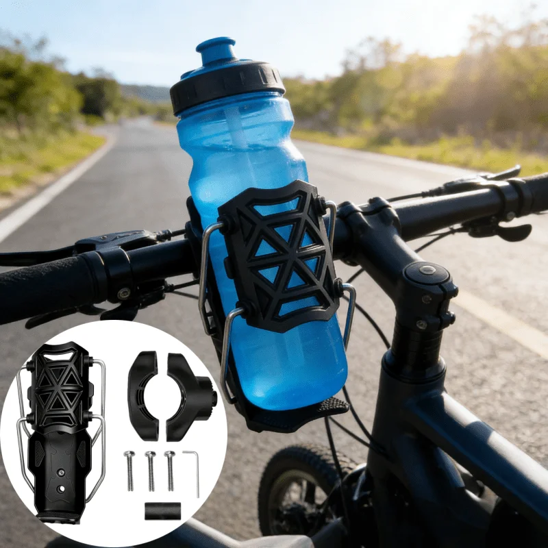 

360-Degree Rotatable Foldable Cup Holder Durable ABS for Motorcycle Bicycle ScooterStable Non-Slip Outdoor Hydration Rack