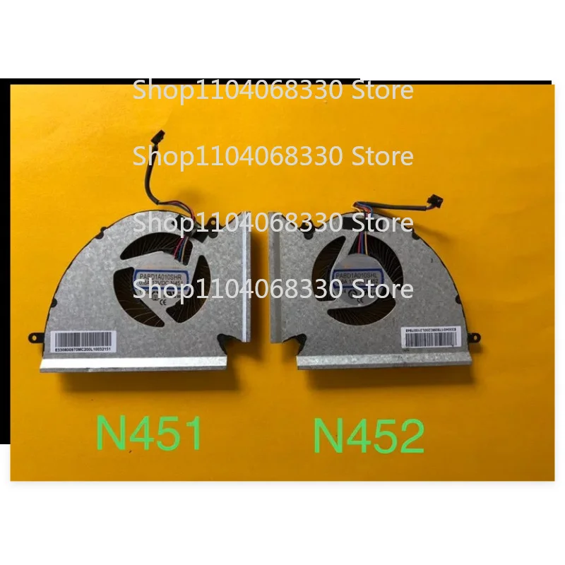 QW   Used Replacement Cooling Fan For MSI GE76 GP76 WE76 MS-17K3 MS-17K2 PABD1A010SHL N452 PABD1A010SHR N451