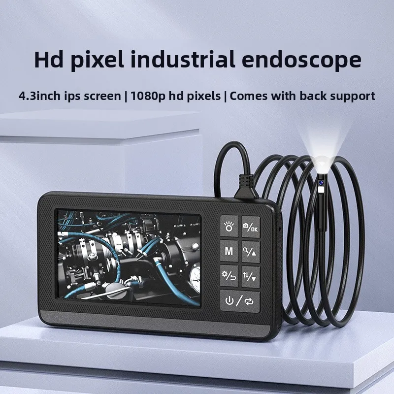 

New 4.3 Inch Double Head with Screen Endoscope Industrial High Definition Pipe Endoscope Digital