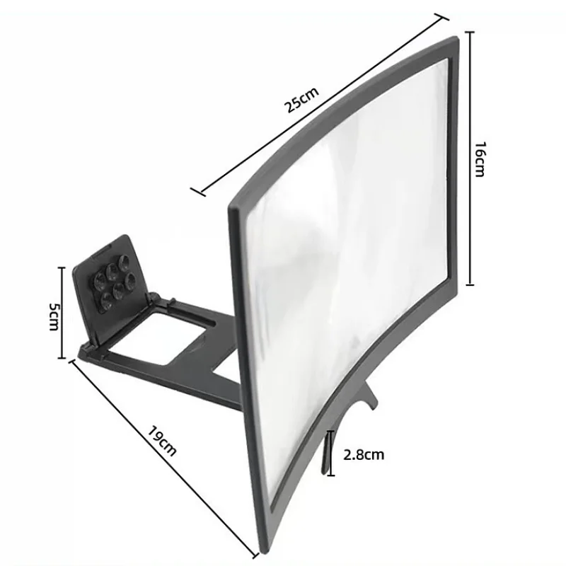 12 Inch 3D Screen Amplifier Mobile High-definition Screen Video Stand Magnifying Glass Mobile Phone Magnifying Screen